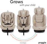Puggle Lockton 360 Car Seat from Birth to 12 Years (Cashmere)