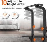 Freestanding Power Tower Dip Station with 150kg Capacity & Pull-Up Bar