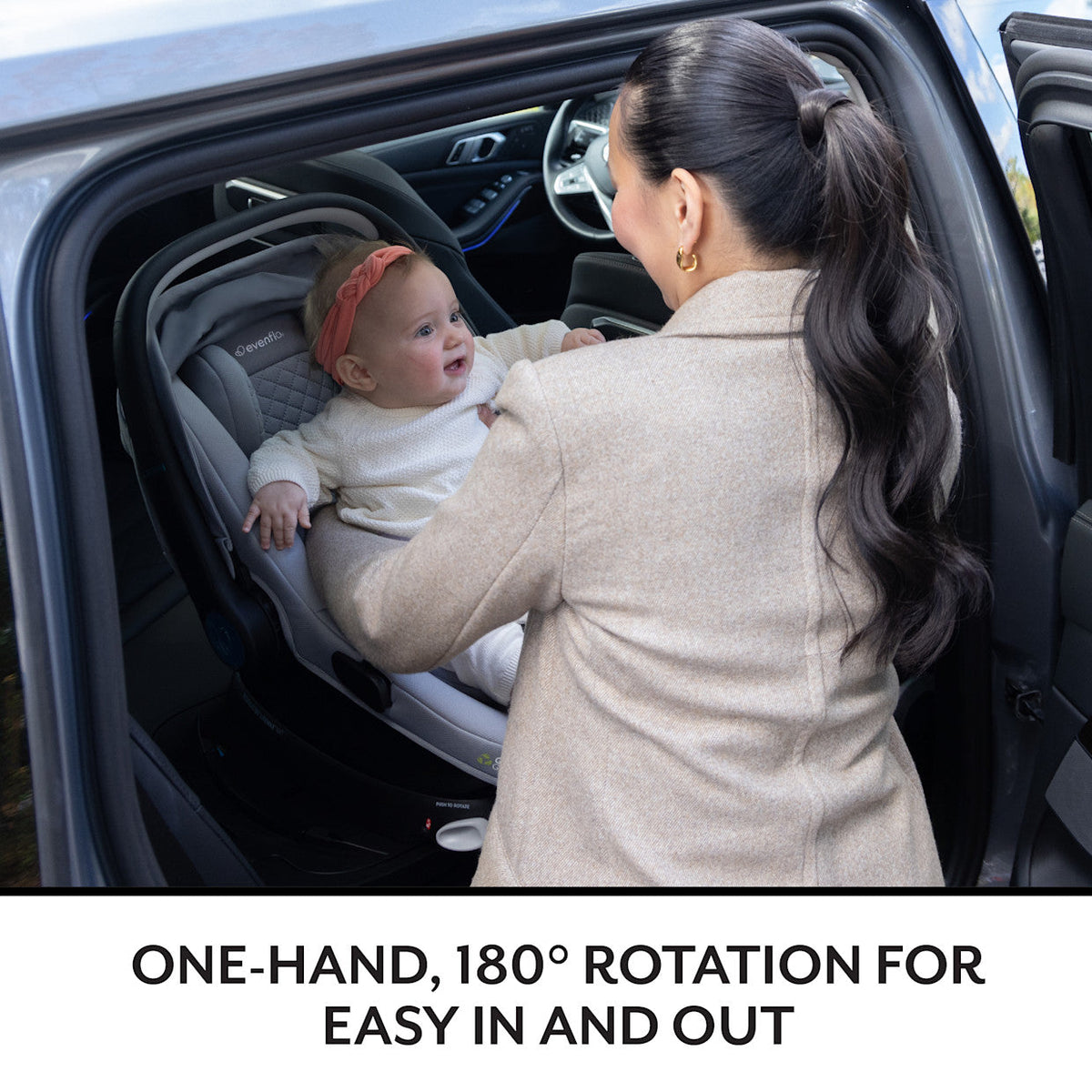 Evenflo Shyft Intuiti+ Travel System Featuring Revolve180 LiteMax NXT With SensorySoothe - Ultra Smooth Maneuverability — image 12