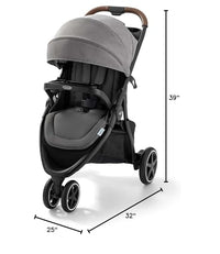 Graco Outpace LX All-Terrain 3-Wheel Stroller Travel System Ready One-Hand Fold In-Seat Suspension thumbnail 5