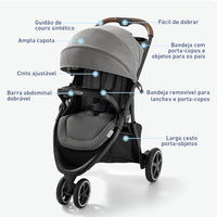 Graco Outpace LX All-Terrain 3-Wheel Stroller Travel System Ready One-Hand Fold In-Seat Suspension thumbnail 7