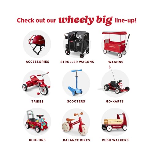 Radio Flyer Convertible Wagon For Kids With Adjustable Handle Cup Holder And Canopy — image 37
