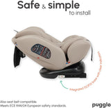 Puggle Lockton 360 Car Seat from Birth to 12 Years (Cashmere)