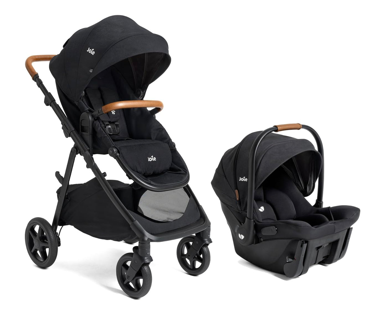 Joie Ginger And Mint Latch Travel System 4 In 1 With Base Free Infant Car Seat And All Terrain Stroller Shale Dark — image 2