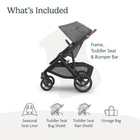 UPPAbaby Vista V3 Convertible Stroller Converts Single To Double thumbnail 42