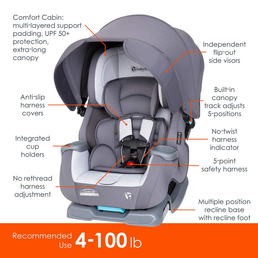 Baby Trend Cover Me 4 In 1 Convertible Car Seat Built In Canopy — image 21