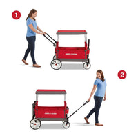 Radio Flyer Convertible Wagon For Kids With Adjustable Handle Cup Holder And Canopy thumbnail 41