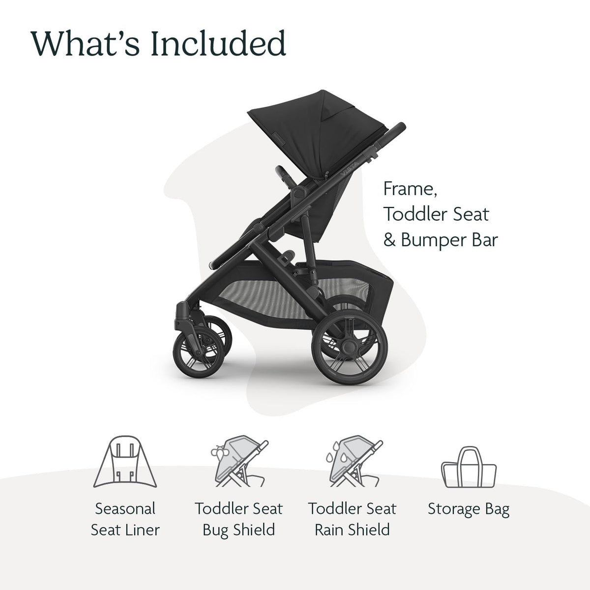 UPPAbaby Vista V3 Convertible Stroller Converts Single To Double — image 14