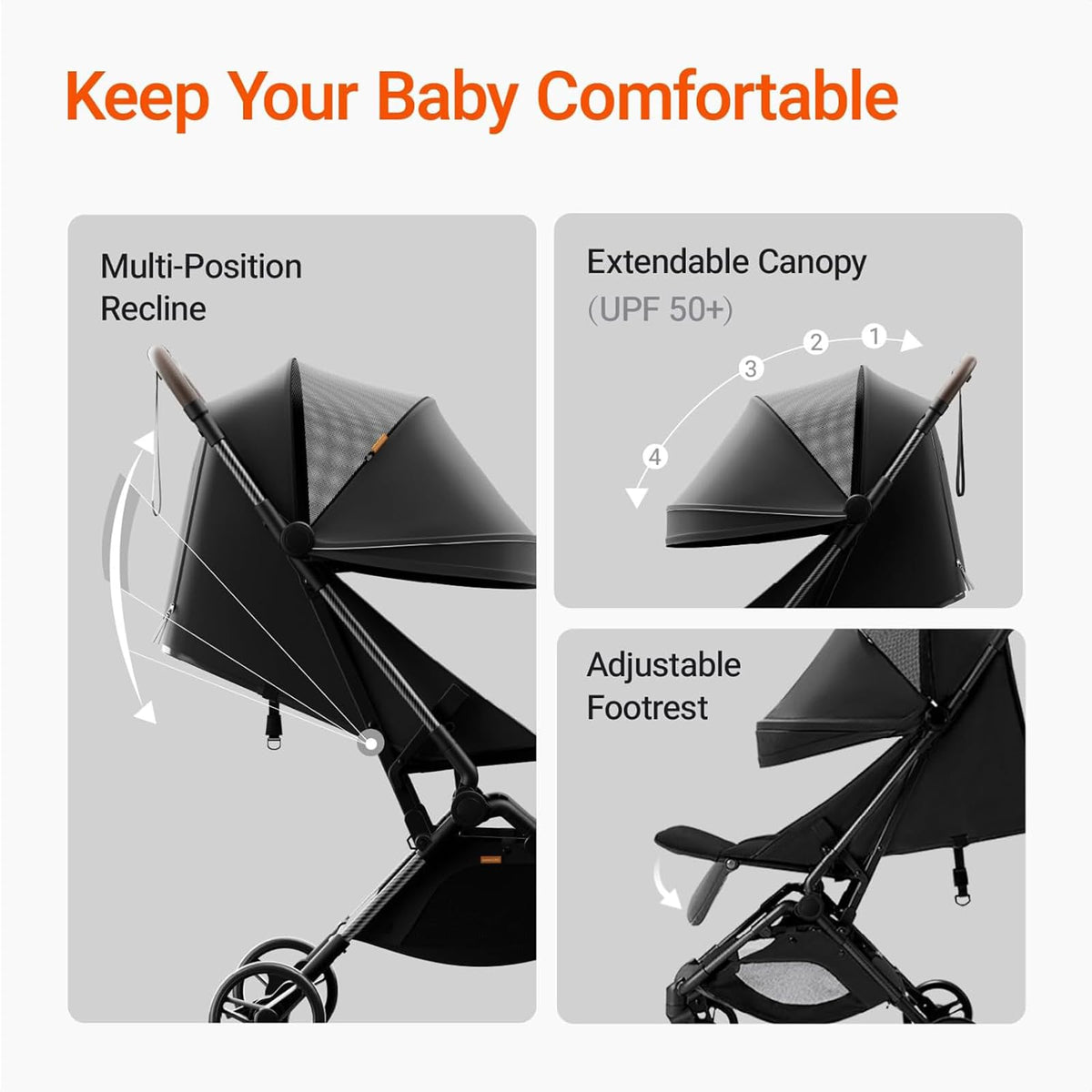 Ultra Air Lightweight Baby Travel Stroller One Handed Fold — image 17