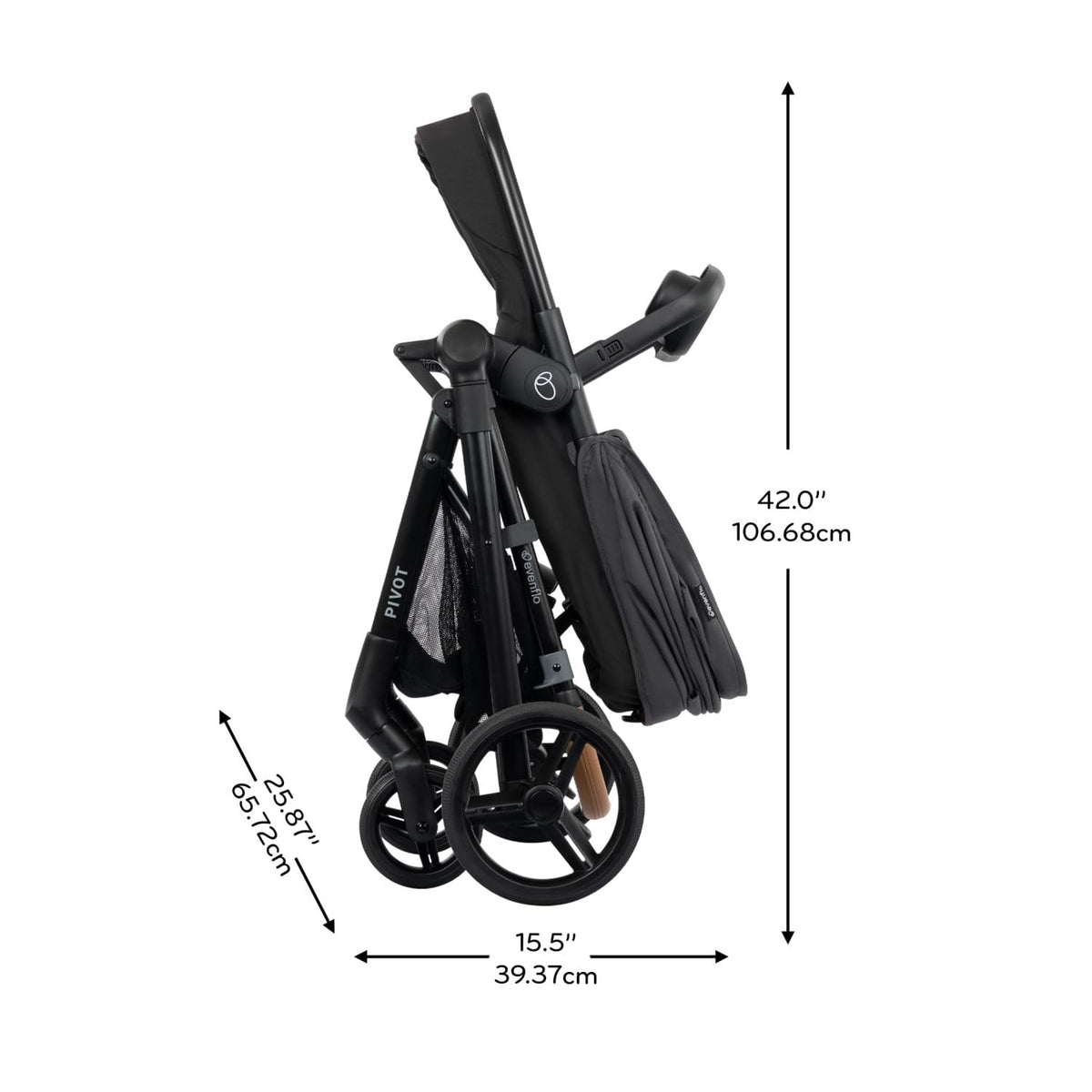 Evenflo Pivot NXT Travel System With LiteMax NXT Infant Car Seat Latte Tan For Easy On The Go — image 5