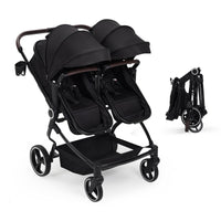 Double Stroller For Twins Lightweight Side By Side Reclining Seats thumbnail 15