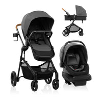 Evenflo Pivot NXT Travel System With LiteMax NXT Infant Car Seat Latte Tan For Easy On The Go thumbnail 4