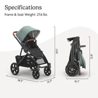 UPPAbaby Vista V3 Convertible Stroller Converts Single To Double thumbnail 13