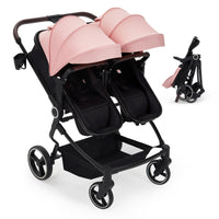 Double Stroller For Twins Lightweight Side By Side Reclining Seats thumbnail 17