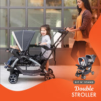 Baby Trend Double Stroller Car Seat Travel System Stormy thumbnail 27