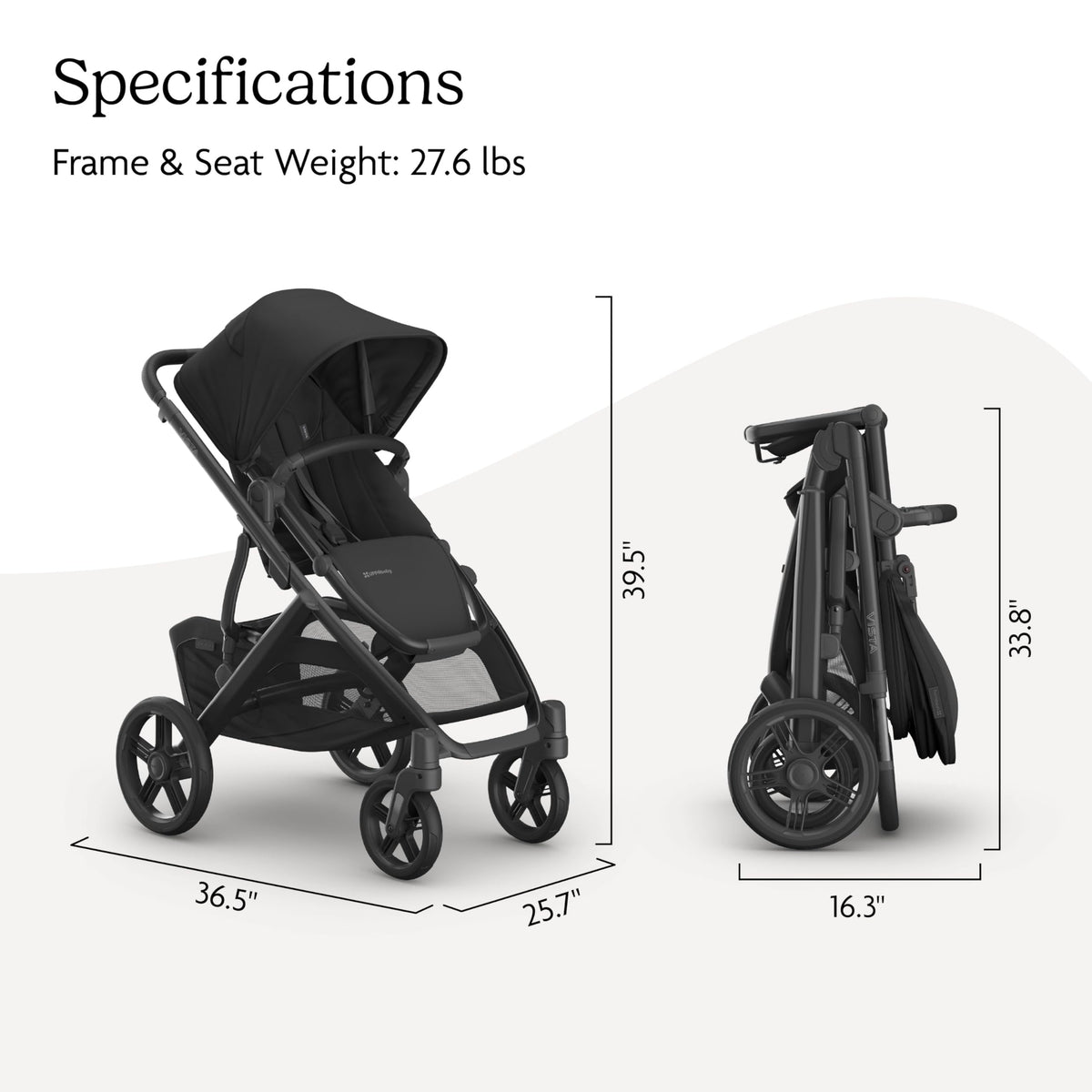 UPPAbaby Vista V3 Convertible Stroller Converts Single To Double — image 37