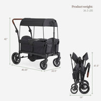 Evolur Trailblazer Wagon Double Stroller All Terrain Wheels For Smooth Outdoor Rides thumbnail 20