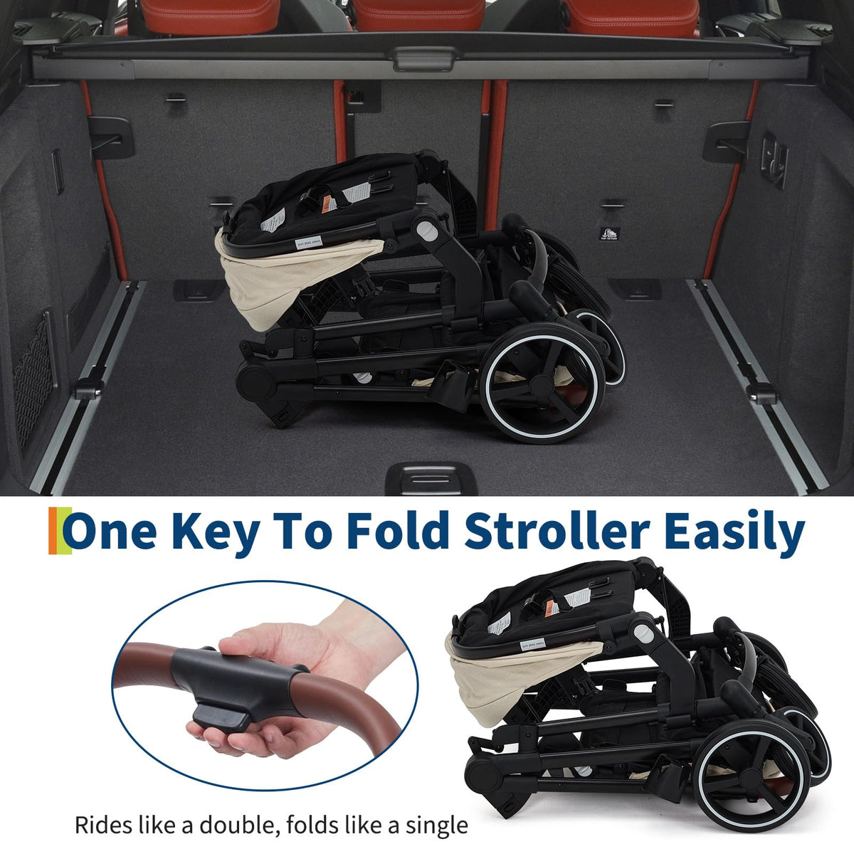 Tandem Stroller For Newborn And Toddler With Reversible Seats — image 22