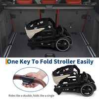 Double Tandem Stroller Newborn and Toddler With Reversible Seat thumbnail 19