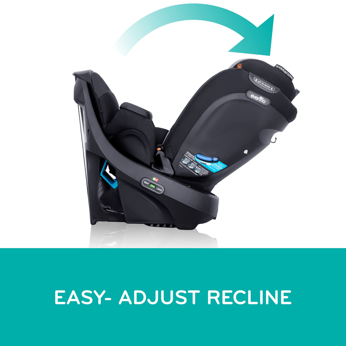 Evenflo Revolve360 Extend Rotational All In One Convertible Car Seat with 360 Degree Rotation and Extended Rear Facing — image 36