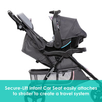 Baby Trend EZ Ride Travel System With EZ Lift Infant Car Seat Dash Pink One Hand Fold All Terrain Wheels thumbnail 47