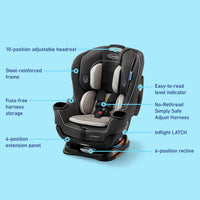 Graco Extend2Fit Convertible Car Seat With 4 Position Extension Panel For Extra Legroom thumbnail 16
