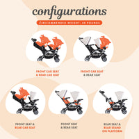 Baby Trend Double Stroller Car Seat Travel System Stormy thumbnail 22