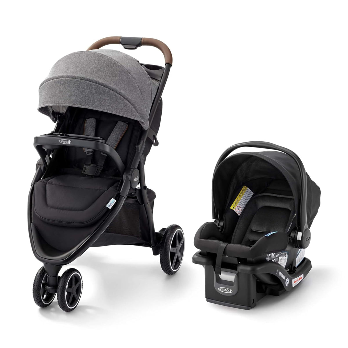 Graco Outpace LX All-Terrain 3-Wheel Stroller Travel System Ready One-Hand Fold In-Seat Suspension — image 3