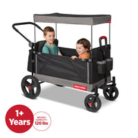 Radio Flyer Convertible Wagon For Kids With Adjustable Handle Cup Holder And Canopy thumbnail 16