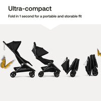Bugaboo Butterfly 2 Travel Stroller Ultra Compact One Second Fold Lightweight Airplane Friendly Black thumbnail 12