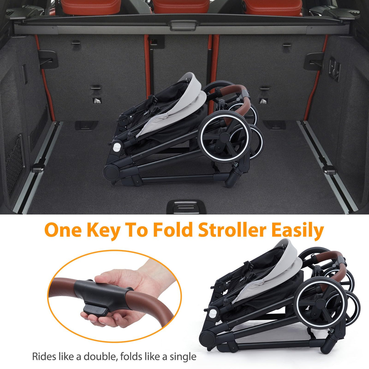 Tandem Stroller For Newborn And Toddler With Reversible Seats — image 25
