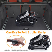 Tandem Double Stroller For Newborn And Toddler Twins Foldable For Easy Travel And Storage thumbnail 28
