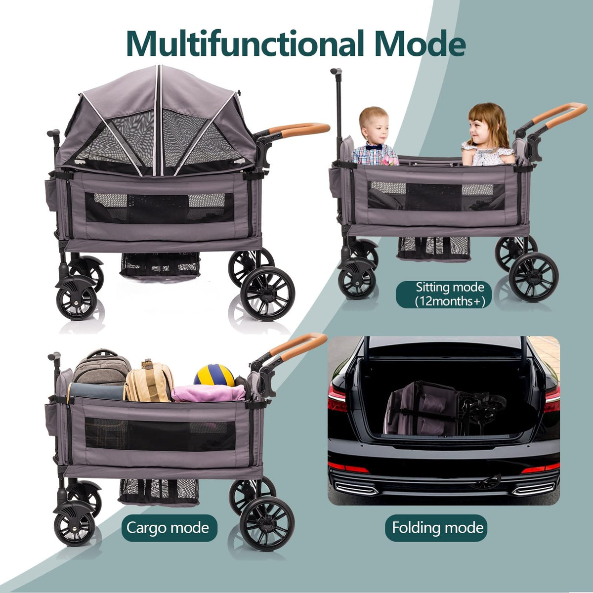Wagon Stroller For Two All Terrain Travel — image 7