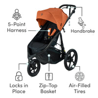 Wayfinder Jogging Stroller With Independent Dual Suspension thumbnail 22