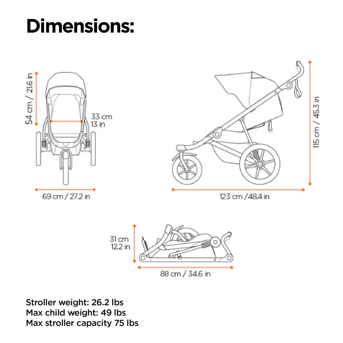 Thule Urban Glide 3 Double All-Terrain Stroller Lightweight With Air-Filled Tires And Suspension — image 39