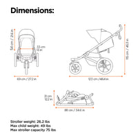 Thule Urban Glide 3 Double All-Terrain Stroller Lightweight With Air-Filled Tires And Suspension thumbnail 39
