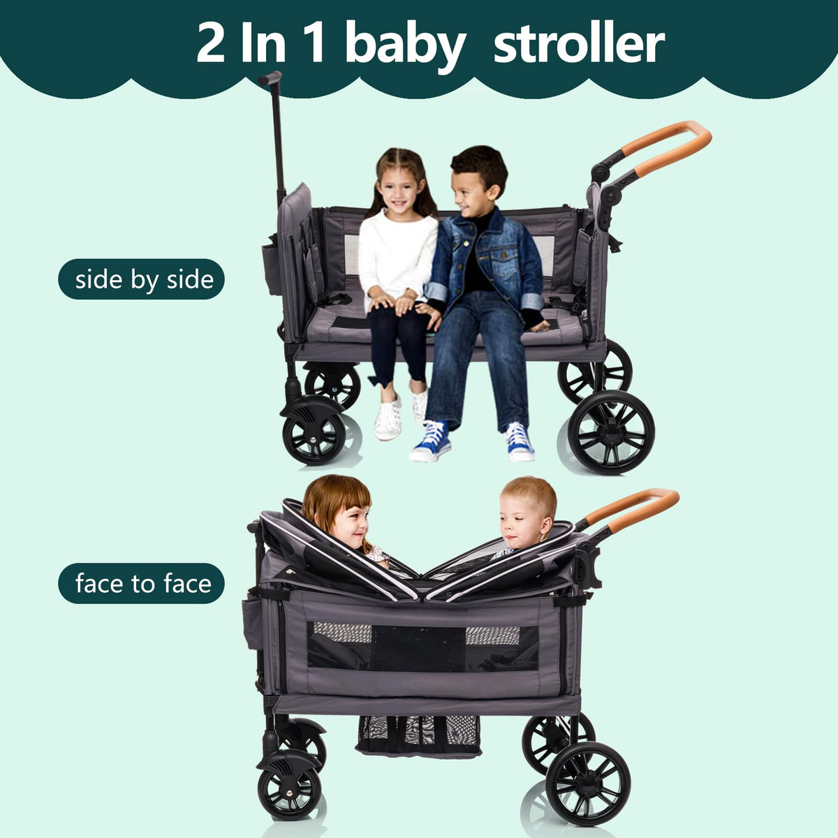Wagon Stroller For Two All Terrain Travel — image 5