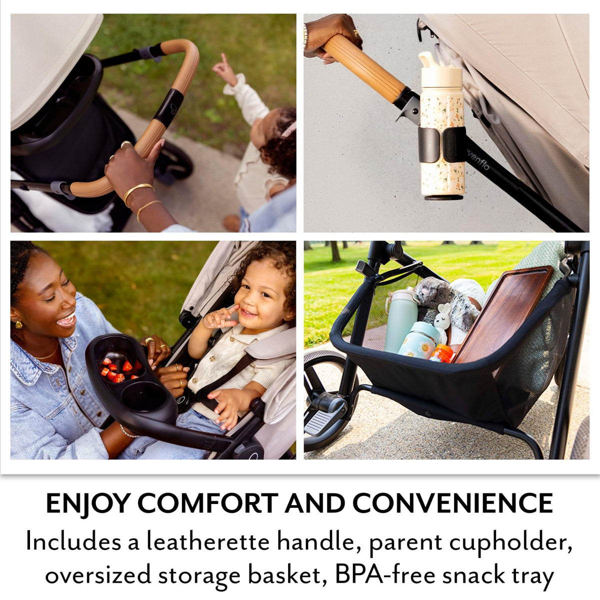 Evenflo Pivot NXT Travel System With LiteMax NXT Infant Car Seat Latte Tan For Easy On The Go — image 7