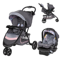 Baby Trend EZ Ride Travel System With EZ Lift Infant Car Seat Dash Pink One Hand Fold All Terrain Wheels thumbnail 2