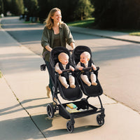 Double Stroller Tandem for Newborn and Toddler with Lightweight Compact Fold for Easy Travel and City Streets Pink thumbnail 8