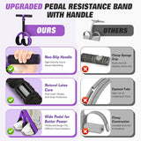 Foot Pedal Resistance Band with Handles & Non-Slip Pedals