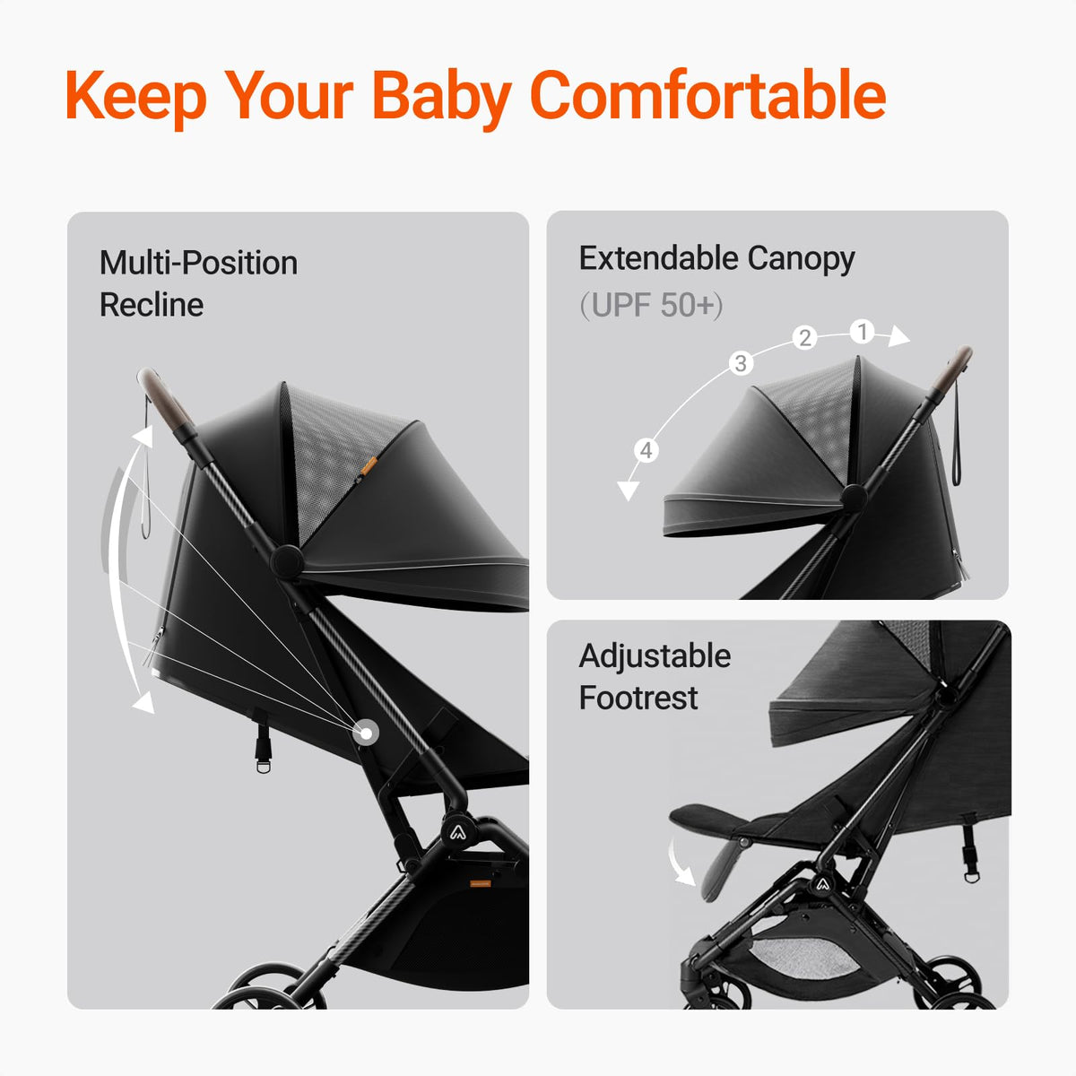 Ultra Air Lightweight Baby Travel Stroller One Handed Fold — image 12
