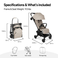 Mompush Nexis Carbon Travel Stroller Ultra Lightweight 11.5 Lb thumbnail 12