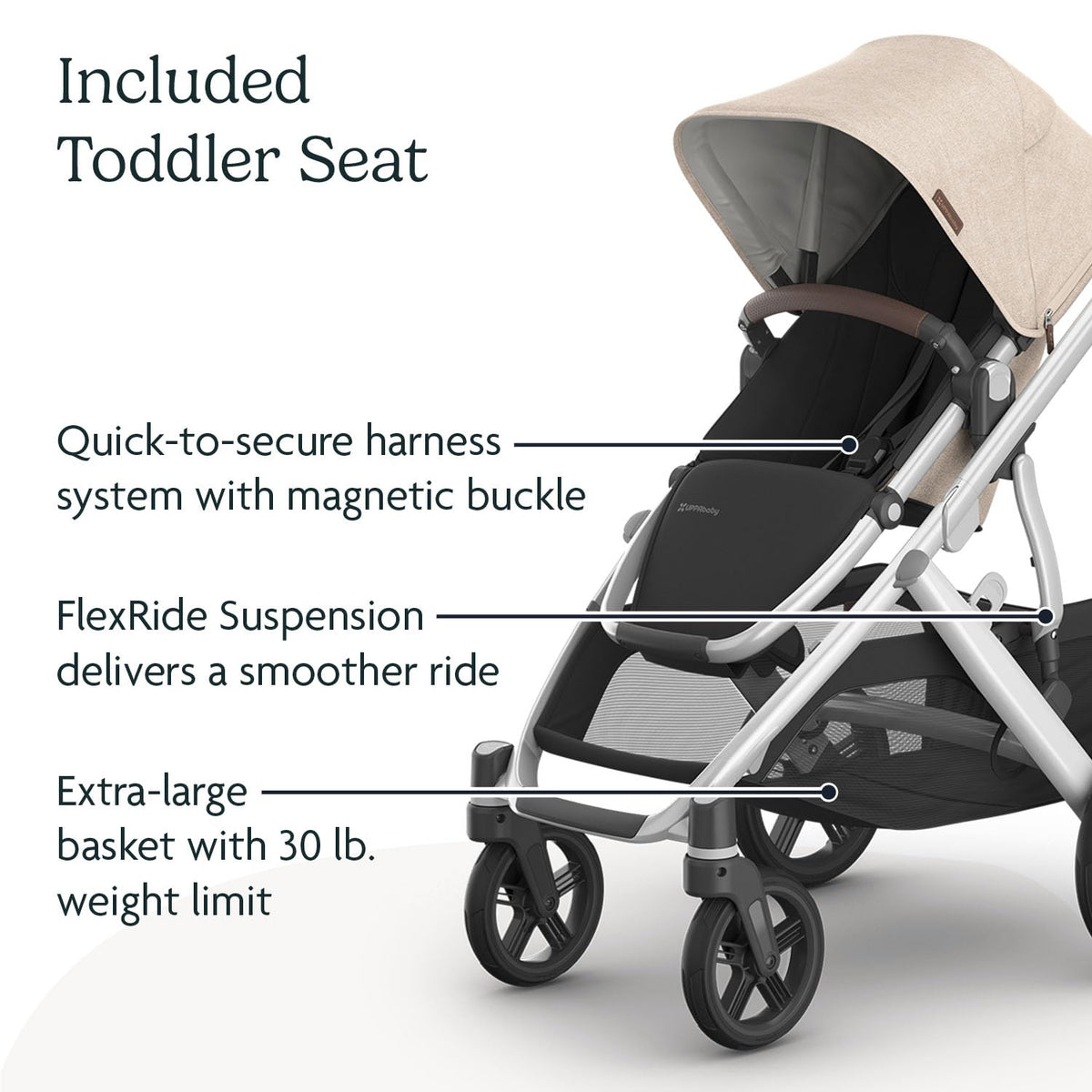 UPPAbaby Vista V3 Convertible Stroller Converts Single To Double — image 24