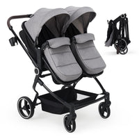 Double Stroller For Twins Lightweight Side By Side Reclining Seats thumbnail 33