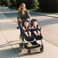 Double Stroller For Twins Lightweight Side By Side Reclining Seats thumbnail 9