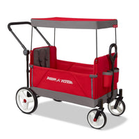 Radio Flyer Convertible Wagon For Kids With Adjustable Handle Cup Holder And Canopy thumbnail 1
