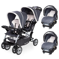 Baby Trend Double Stroller Car Seat Travel System Stormy thumbnail 6