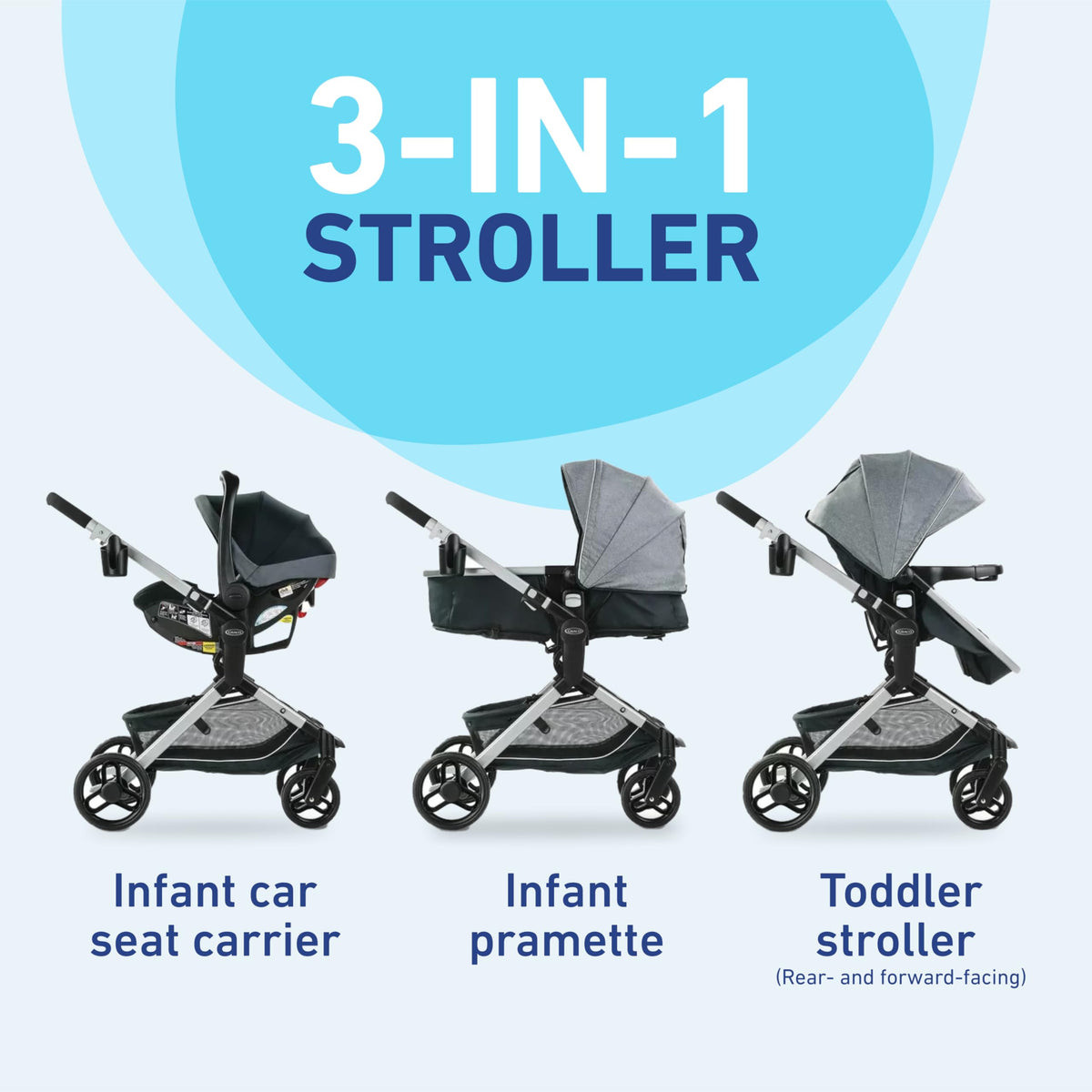 Graco Modes Nest Travel System With Slide2Me Height Adjustable Seat — image 14