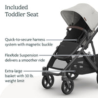 UPPAbaby Vista V3 Convertible Stroller Converts Single To Double thumbnail 16